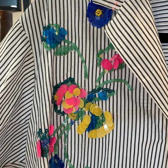 Anthropologie Sequin Detailed Oxford - Picture 3 of 4